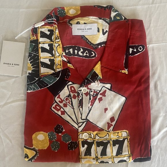 Ovadia & Sons - Men's Casino Graphics Short Sleeve Shirt - Picture 2 of 3